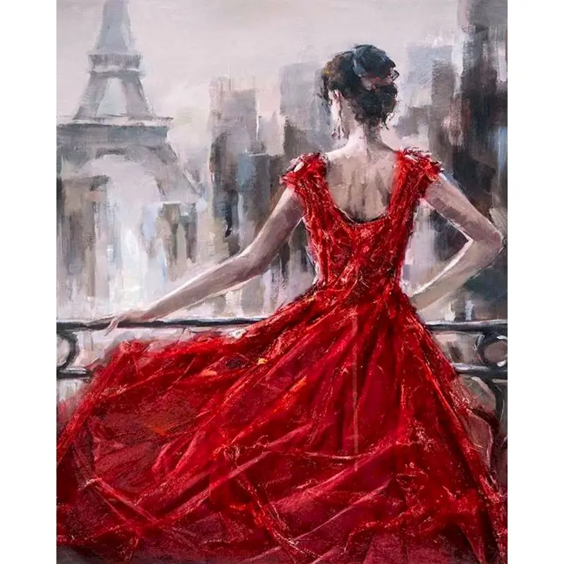 

GATYZTORY Acrylic Paint By Number Girl Figure Painting Kits Art Gift Canvas Drawing 60x75cm Diy Coloring By Numbers Home Decor