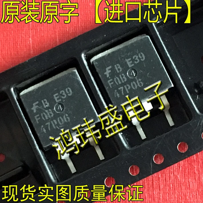 

30 шт. Оригинальный Новый FQB47P06 47P06 TO263 【 полевой транзистор 】 P-channel