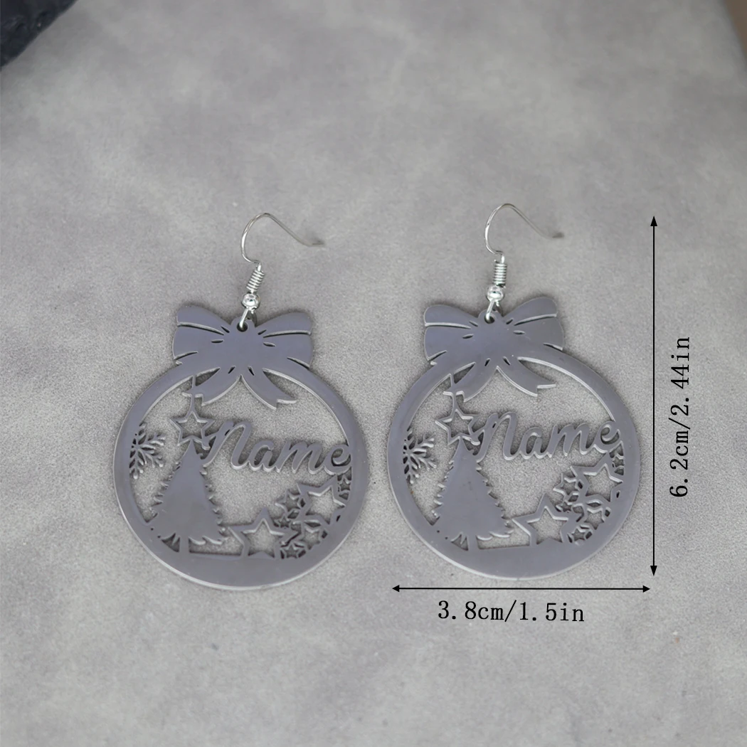 Нержавеющая сталь персонализированное имя висячие серьги женские ювелирные