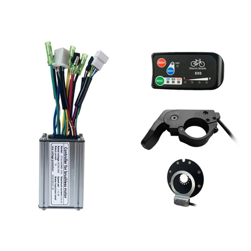 

KT-15A Ebike Controller Kit 36V 48V 250W For Electric Bicycle Motor Conversion Kit With LED880 Display Thumb Throttle