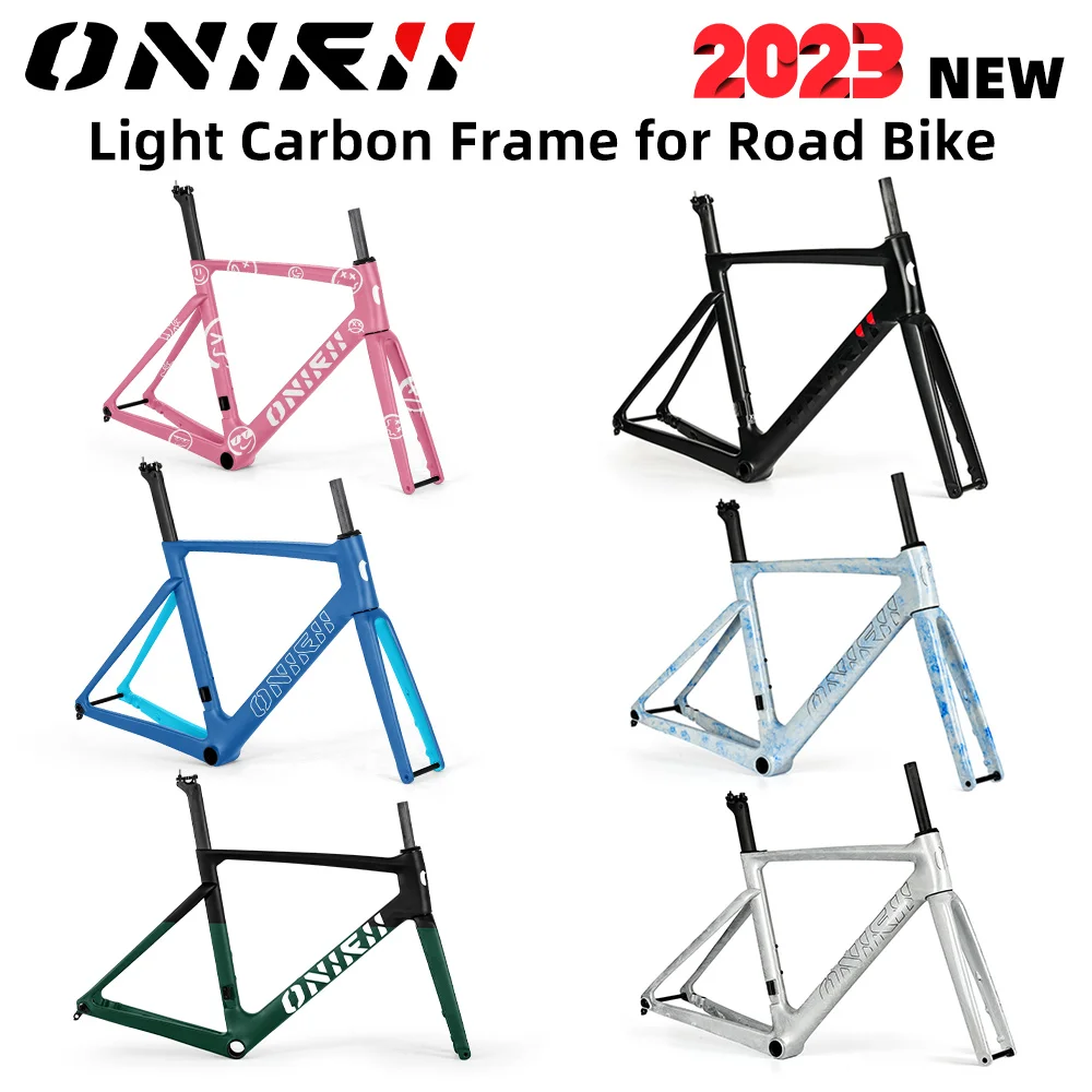 ONIRII Carbon Bike Frame withThru Axle Front Fork, Headset, Seat Post, Tail Hook Parts 12x100mm 12x142mm for Road Bicycle NEW