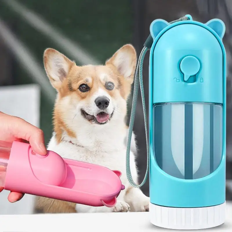 

Portable Dog Water Dispenser Retractable Leak Proof Water Bottle Dispenser 220ML Dog Accessories With Activated Carbon Filter &