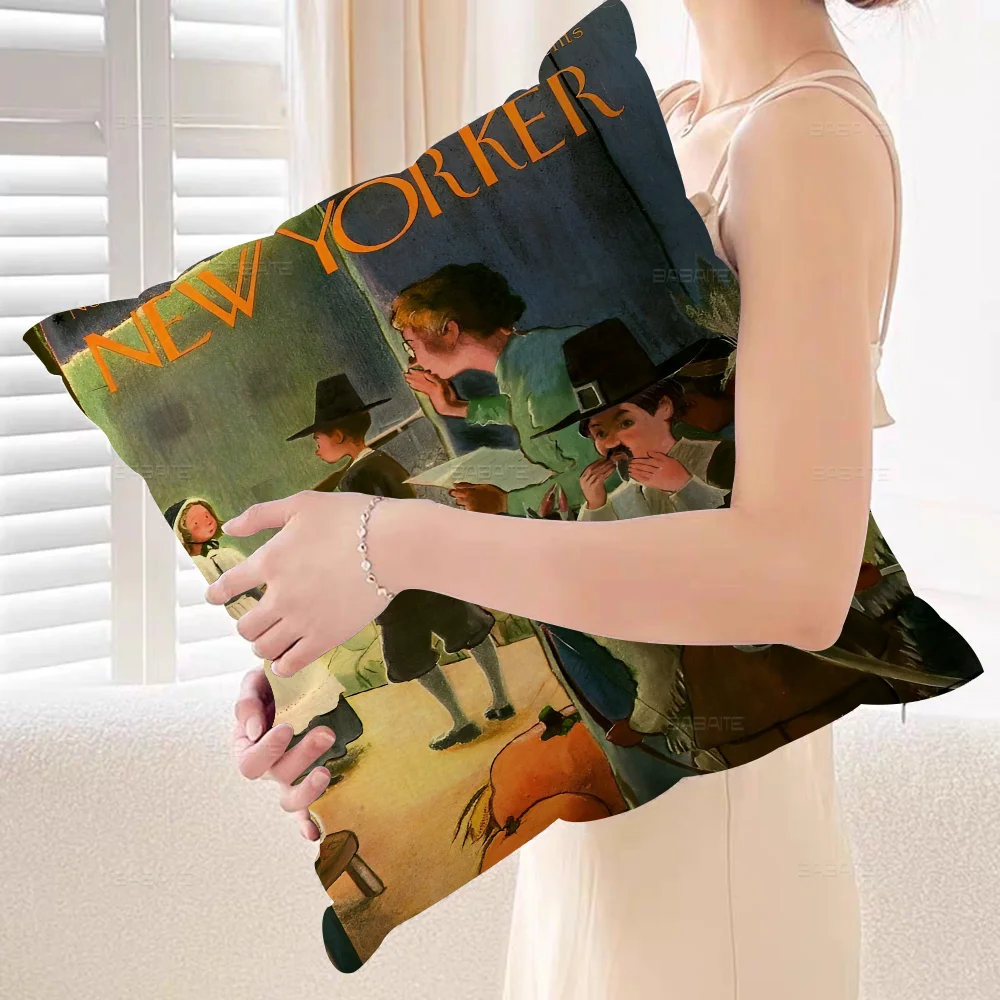 The-New-Yorker Magazine классический винтажный чехол для подушки 45*45 см наволочка