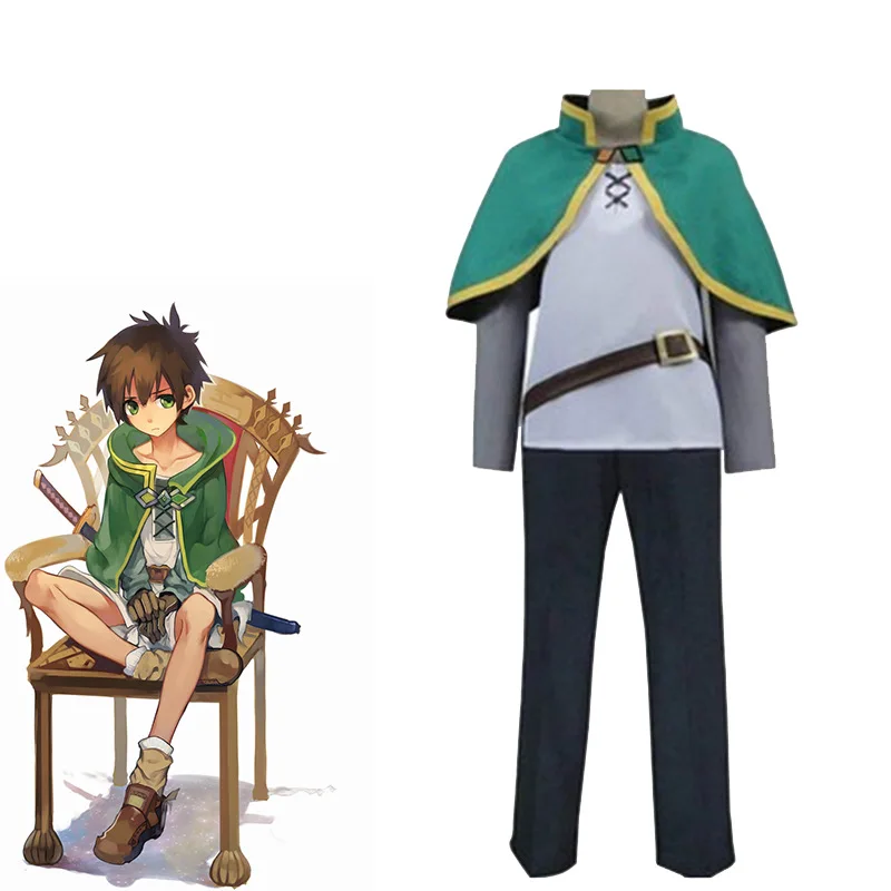 

Kono Subarashii Sekai ni Shukufuku o! Satou Kazuma KonoSuba Kazuma зеленый костюм Косплей Set Clothing