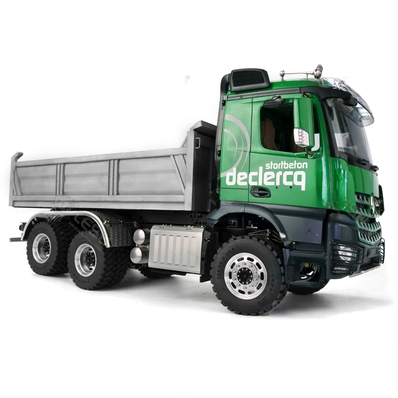 

Remote Control Car Model Hydraulic Dump Truck 1/14 6X6 Full Drive Differential Lock, The Body Can Be Lifted and Disassembled.