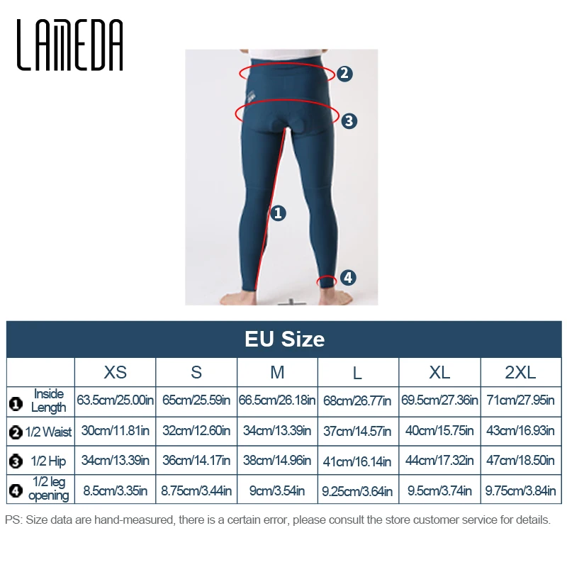 Длинные брюки для велоспорта Lameda мужские с высокой талией на весну и осень