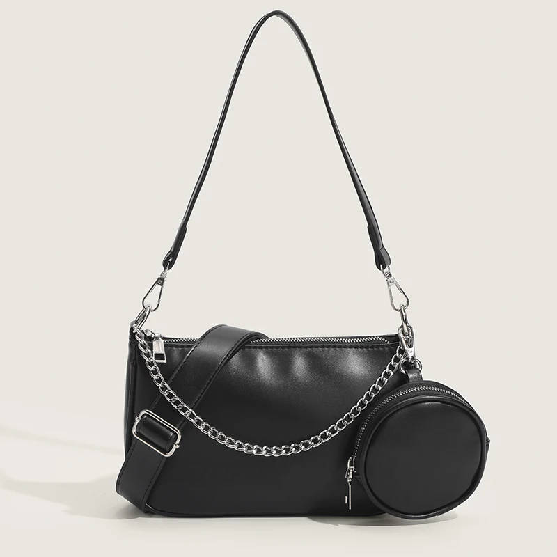 

Ladies 2022 Fashion Star same three-in-one hobo underarm bag female new chain Shoulder messenger bags Black Composite Handbag