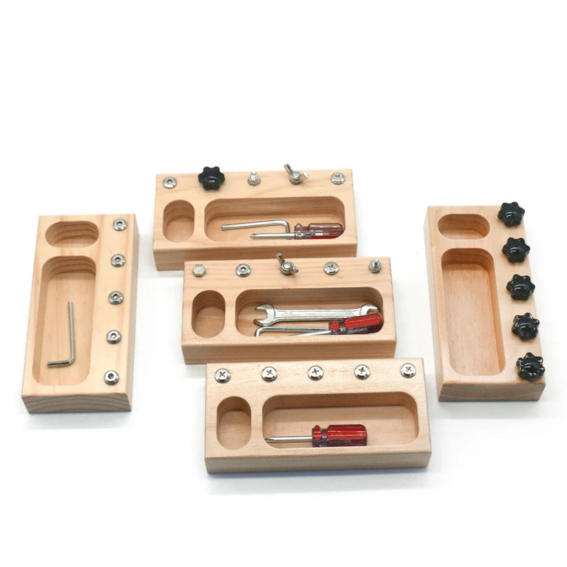 

Wooden Toys Montessori Fine Motor Skill Busy Board Tools Learning Eudcation Toys For 3 Year Olds Learning Activities Toys D65Y
