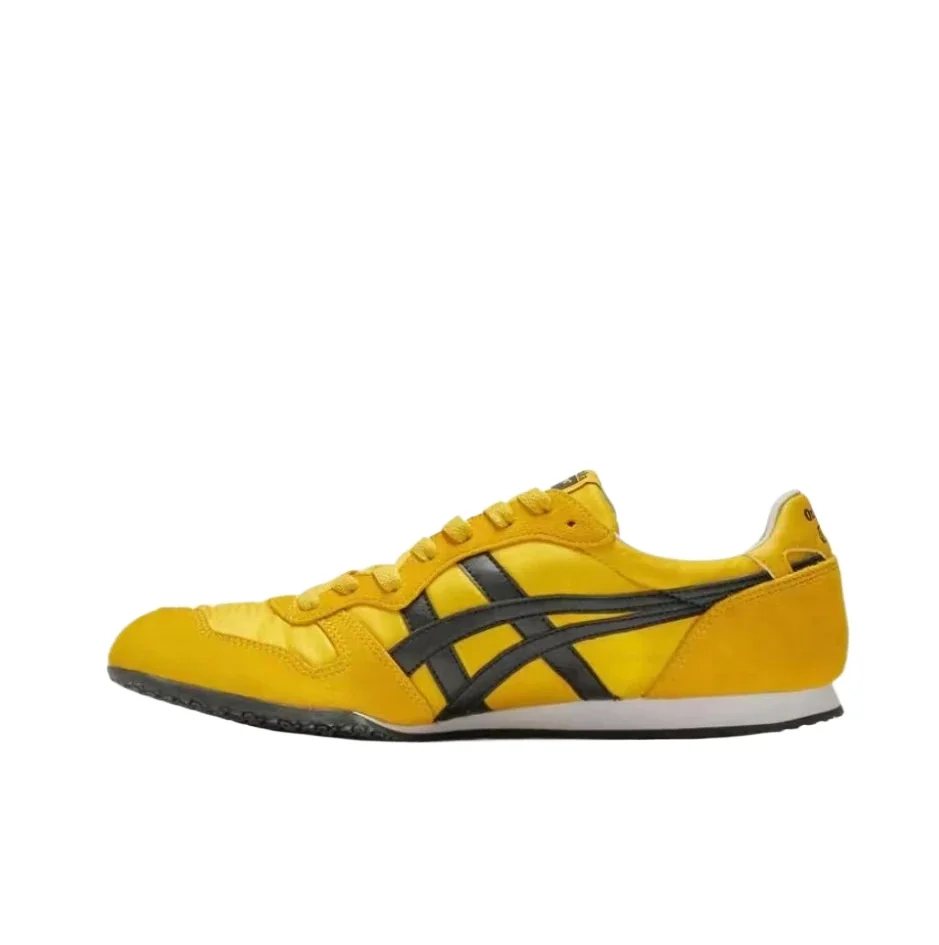 Onitsuka Tiger Serrano Leather Sports Round Toe Lace-up Wear-resistant Lightweight Low-top Sneakers for Men and Women