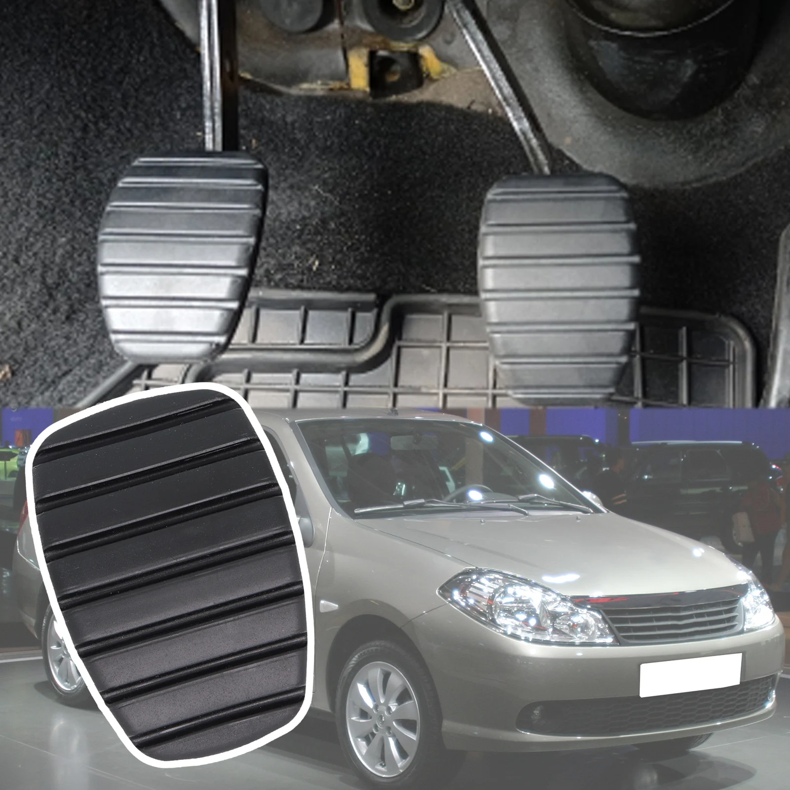 Brake Clutch Foot Pedal Pad Cover Replacement For Nissan Platina Dacia Renault Logan Symbol Thalia Citius 2003 - 2016 2017 2018