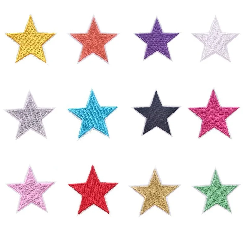 

12Pcs/lot Pentagram star Series iron on Embroidery patches For on Clothes Hat Jeans Sticker Sew Patch Applique Badge Decor