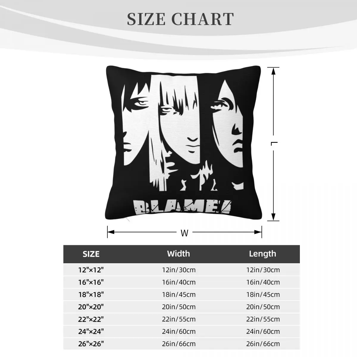 Фото Blame Manga Cibo Killy Sanakan Tsutomu Nihei Text Dj Better Cheap Price Crewneck Splicing Gift Printing Pillow Case №4