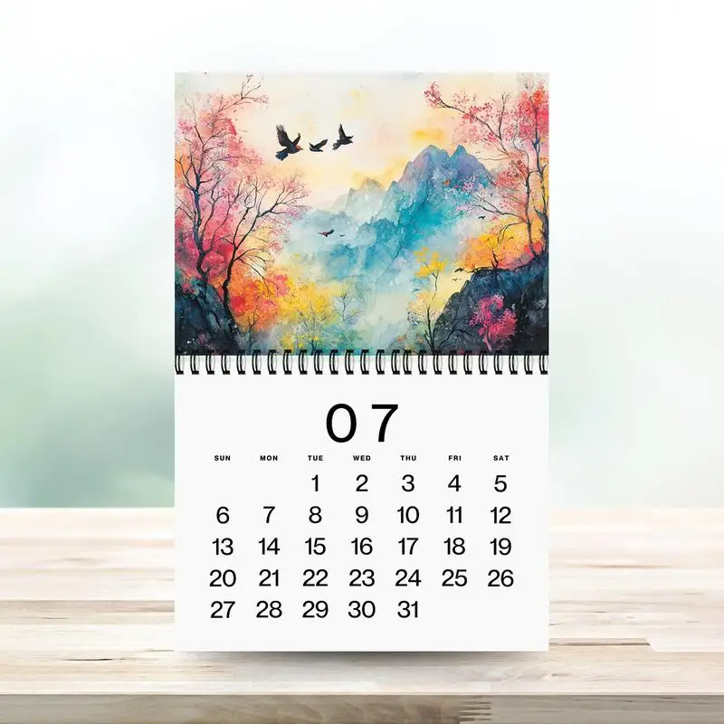 Календарь с птицами на 2025 год ежемесячный красивый настенный календарь дикой