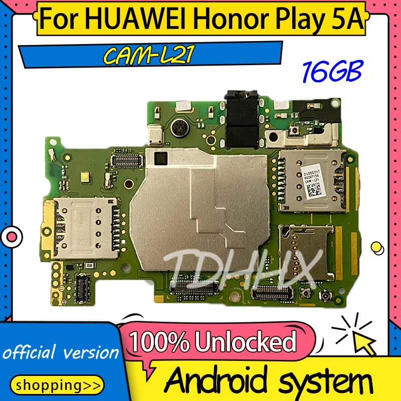 Материнская плата для HUAWEI Honor Play 5A 16 ГБ 100% протестированная материнская |
