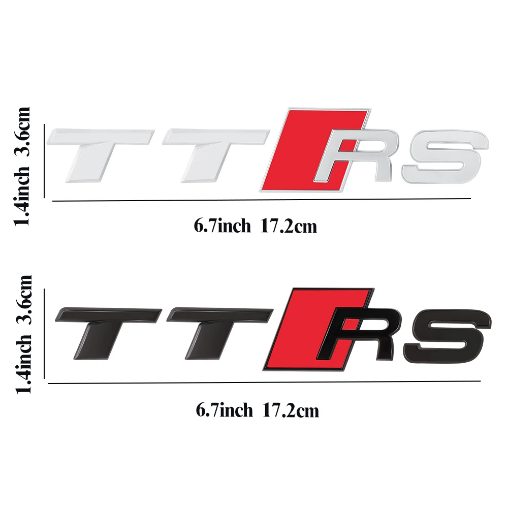 Фото 3D-наклейки-эмблемы из ABS-пластика для автомобилей Audi TTS TTRS, декоративные наклейки на кузов и багажник, аксессуары для Audi A1 A3 A4 B8 8P A5 A6 A7 Q3 Q5 №4