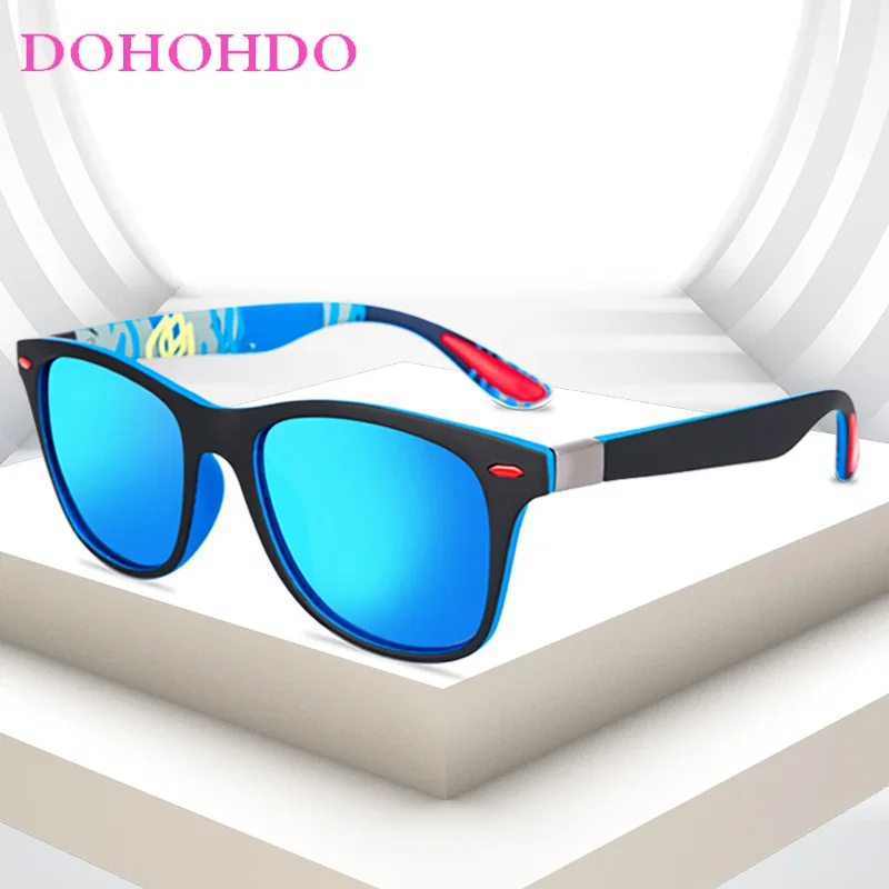 

DOHOHDO 2022 Brand Design Polarized Sunglasses Men Women Driver Shades Male Vintage Sun Glasses Men Spuare Mirror Summer UV400