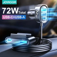 joyroom 5 ports 78w car charger usb type c qc 3 0 pd 3 0 fast charging for laptop car phone charger for iphone samsung huawei