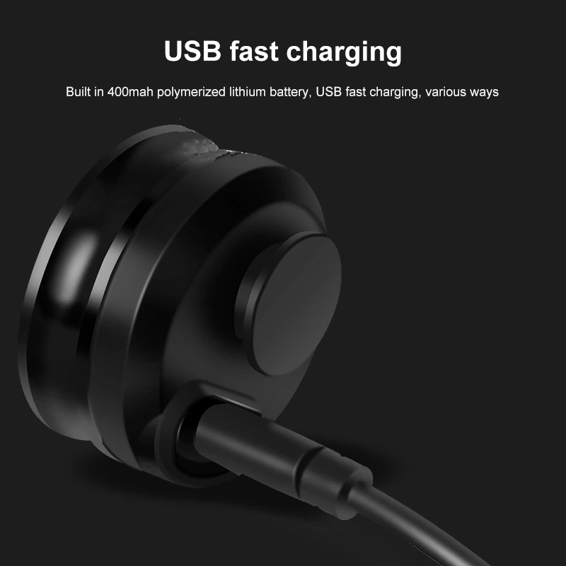 

400mAh Bike Rear Light Waterproof Night Cycling Safety Warning Tail Light USB Rechargeable Bicycle Taillight Bike Accessories