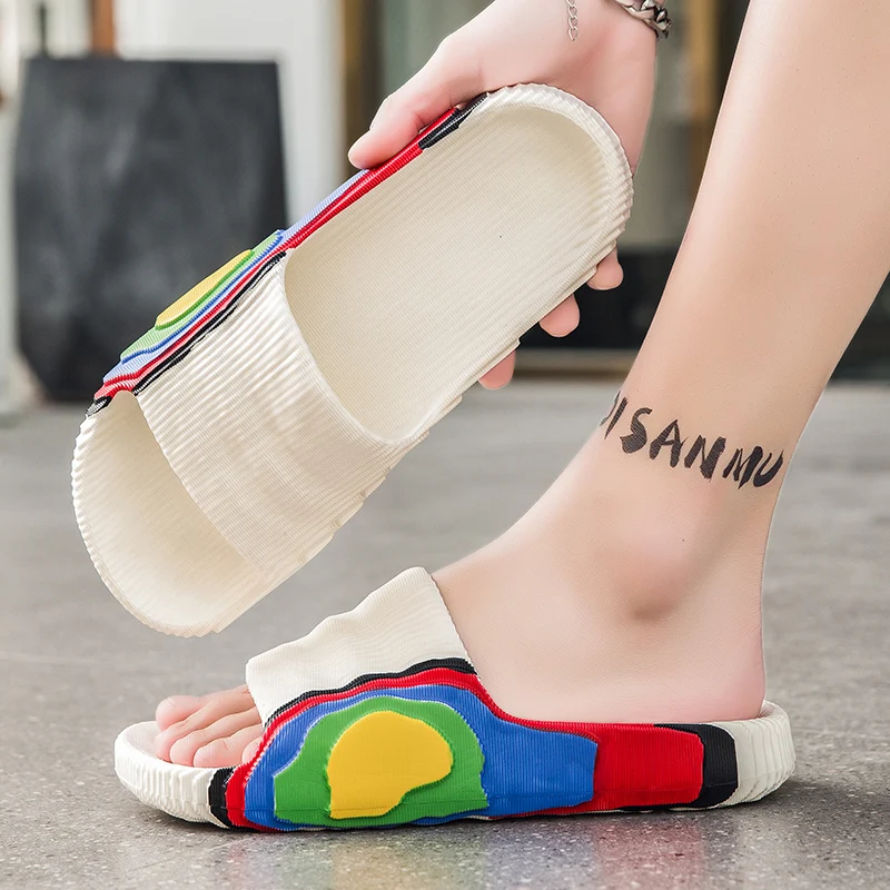 Мужские тапочки COOLVFATBO летние пляжные мужская обувь женская утолщенные