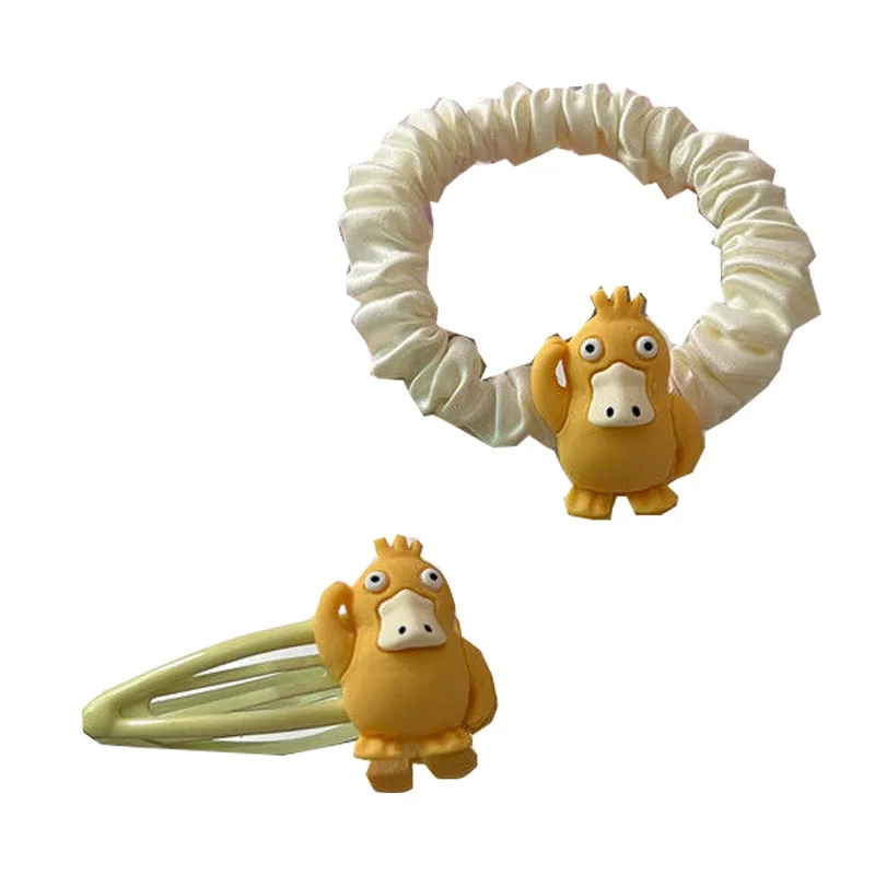 

Cute Anime Cartoon Up To Duck Little Yellow Duck Hair Ring Sweet Girl Heart Hair Ring Little Rubber Band Girlfriend Hair Rope