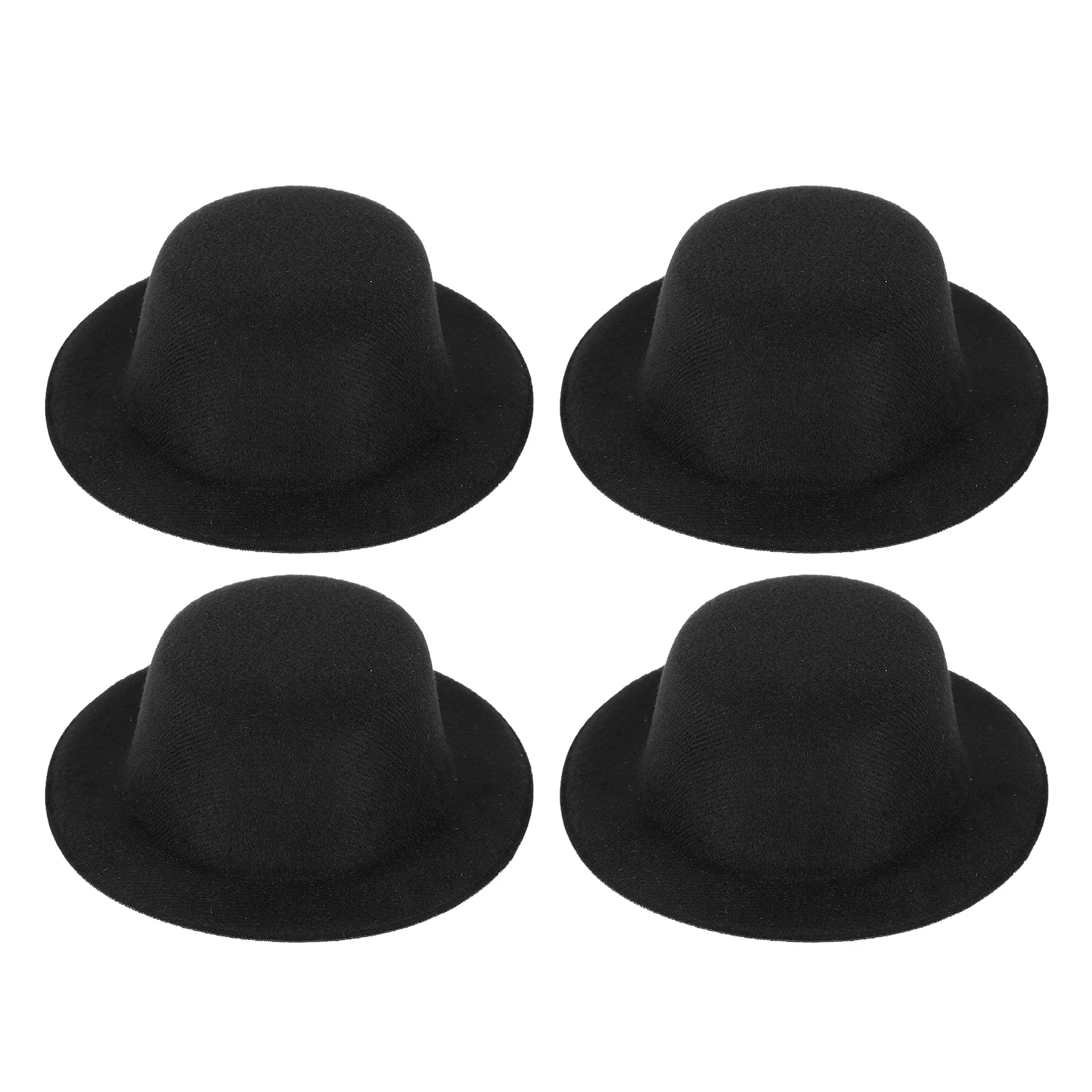 

4 Pcs Small Hat Clothes Decor Ladies White Tops Witch Pulled Accessory Miss Mini Accessories