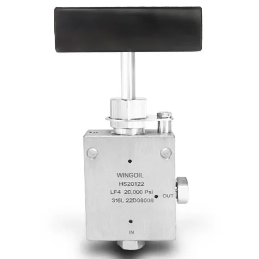 Ручной игольчатый клапан HS20121 из нержавеющей стали высокого давления с резьбой 1/4