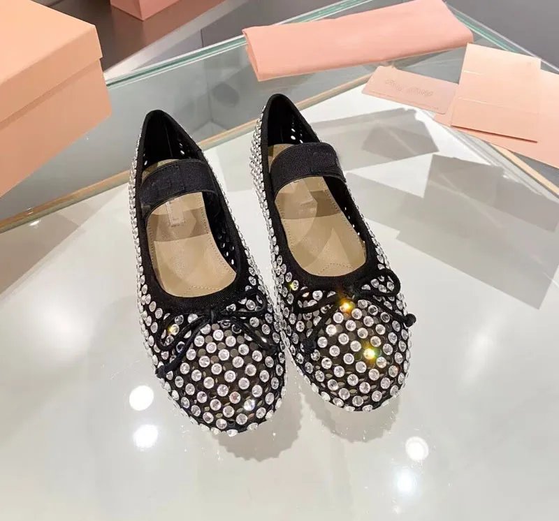 Женские Балетные туфли из натуральной кожи натуральная кожа с ремешком открытым