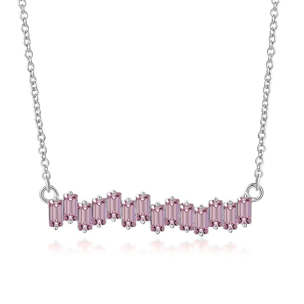 

Ожерелье WPB S925 из стерлингового серебра, Женское Ожерелье Неправильной Формы с бриллиантами, женское роскошное циркониевое ювелирное издел...