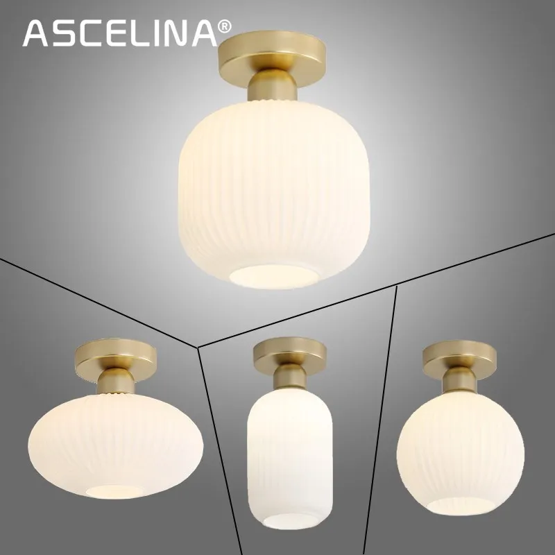 

Modern LED Glass Aisle Ceiling Lamp Creative Living Room Cloakroom Ceiling Light Simple Loft Corridor Porch Balcony Bedroom Lamp