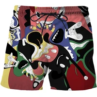 summer casual beach shorts mens clothing custom 3d printed hip hop shorts mens swim shorts board shorts