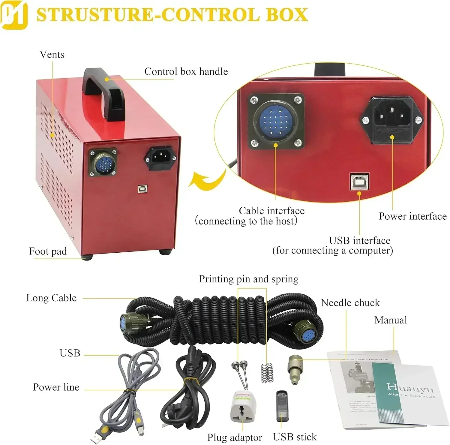 Портативный пневматический гравировальный станок 500 Вт 150*50 мм стандартная точка