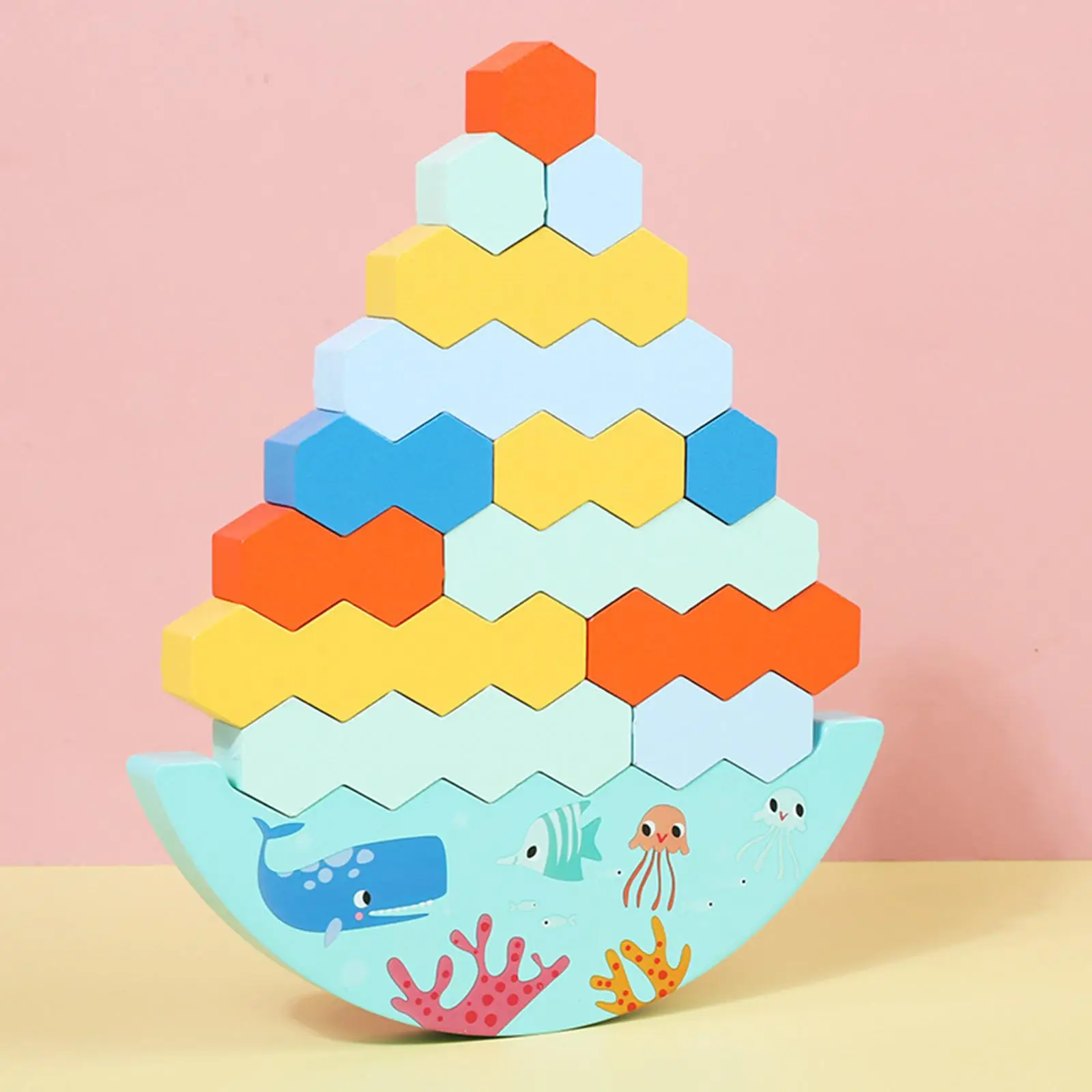 

Игрушка для укладки баланса, прочные строительные блоки Stacker, обучающая игра