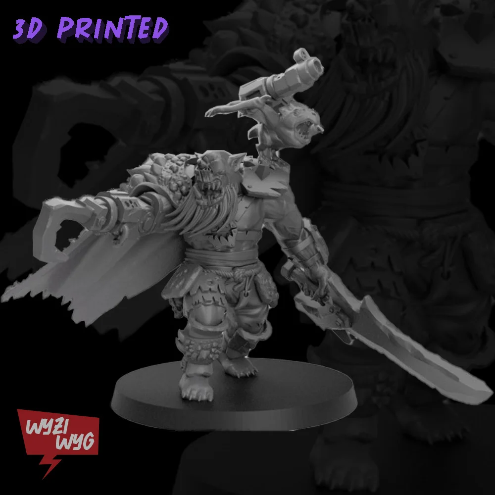 Зеленая кожа Boss миниатюрная Большой Босс Orcs фигурка прокси HD 3D печатная Смола