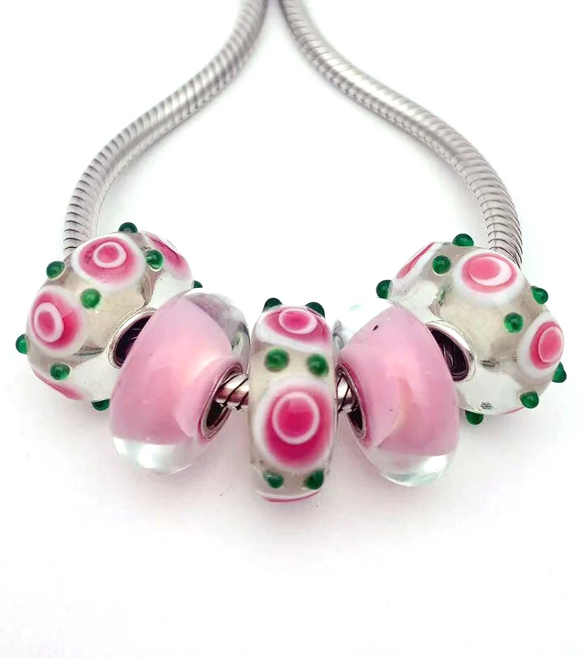 

YG965 5X 100% подлинность S925 Стерлинговое серебро бусины из муранского стекла новые европейские шармы браслет Diy Ювелирные изделия лэмпворк