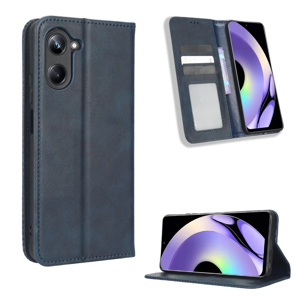 

Кожаный чехол-книжка с магнитной застежкой для телефона Realme 10 PRO PLUS