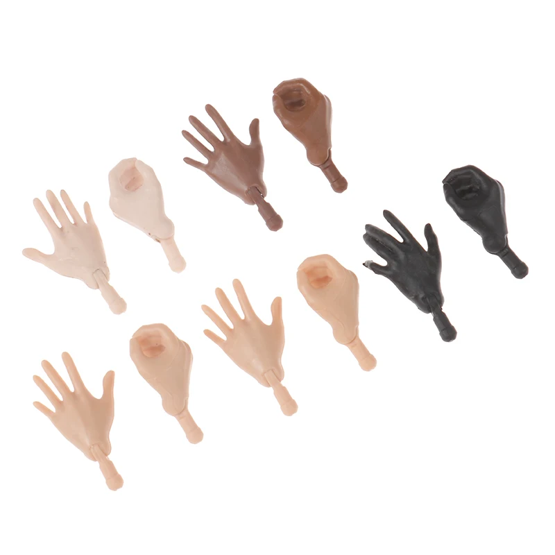 1/6 Size Doll Parts Original Doll Replacement Hands Feet DIY Assembling Doll Accessories Brown Beige Black Big Click