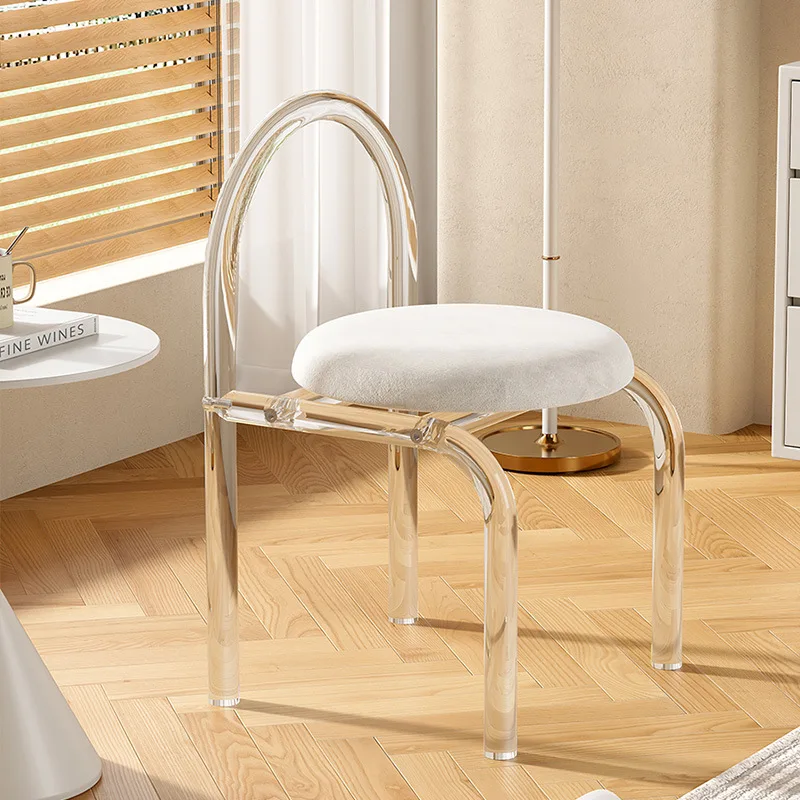 

CL3047 Acrylic Transparent Crystal Chair Internet Celebrity High-Looking Bedroom Dressing Table Cosmetic Stool