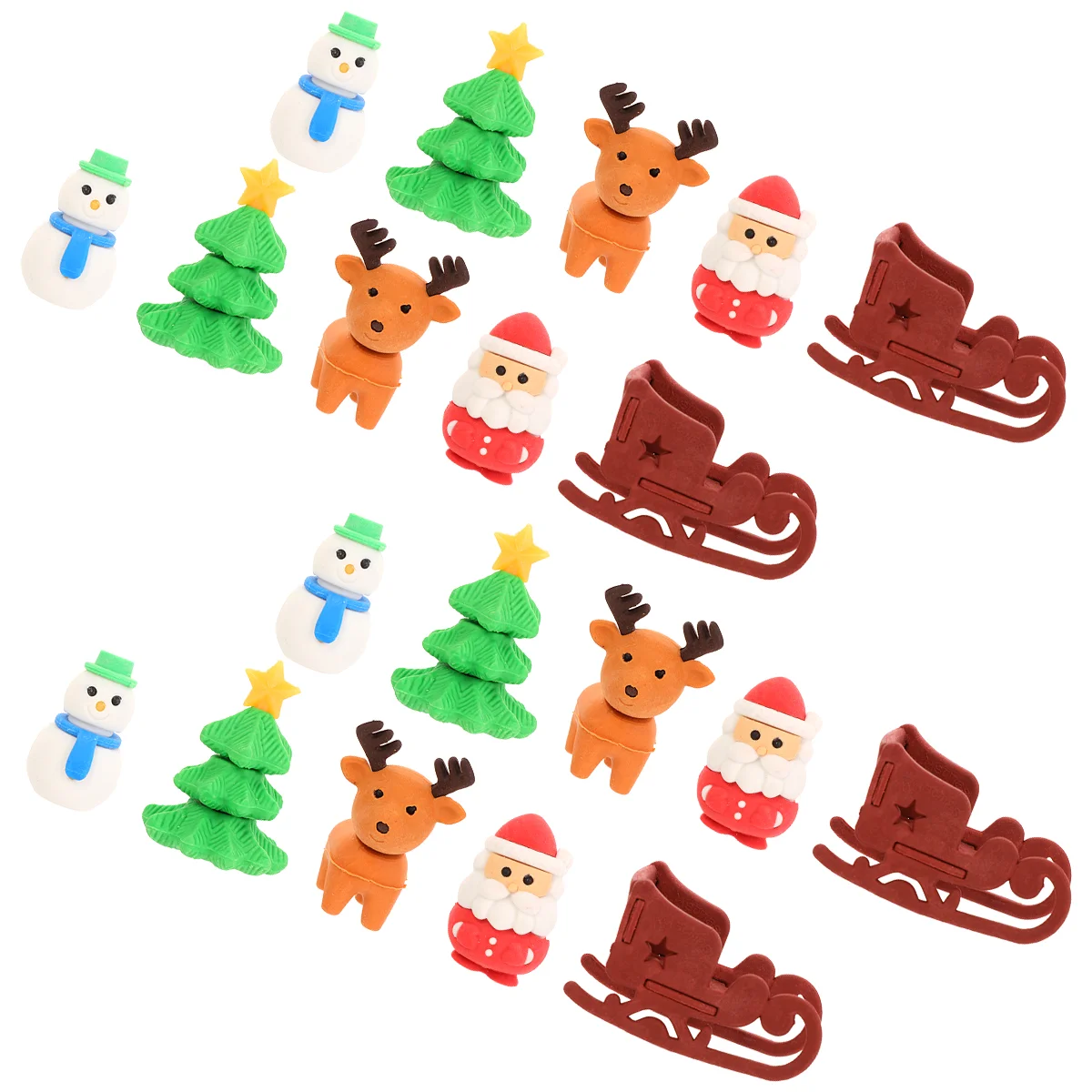 

Erasers Eraser Christmas Kids Santaclaustreeschool Stationery Holiday Rubber Snowman Stocking Cartoon Mini Party Favors Student