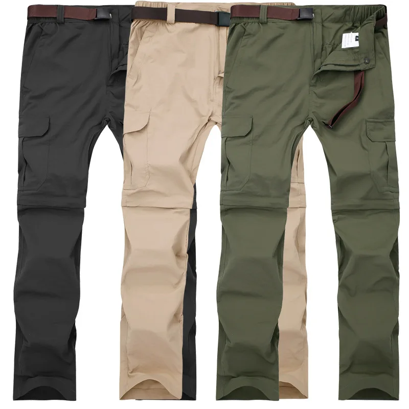 

Military Army Outdoor Detachable Summer Breathable Pants Dry Waterproof Pants Quick 7XL Tactical Trousers Hiking Joggers Men