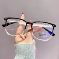 unisex anti blue light black myopia glasses trendy mens internet celebrity radiation protection womens large frame flat mirror