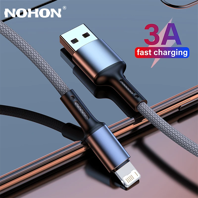 Nohon 3A USB кабель для быстрой зарядки iPhone 12 13 11 Pro XS Max 6 7 8 Plus Apple iPad Origin 3m свинцовый шнур
