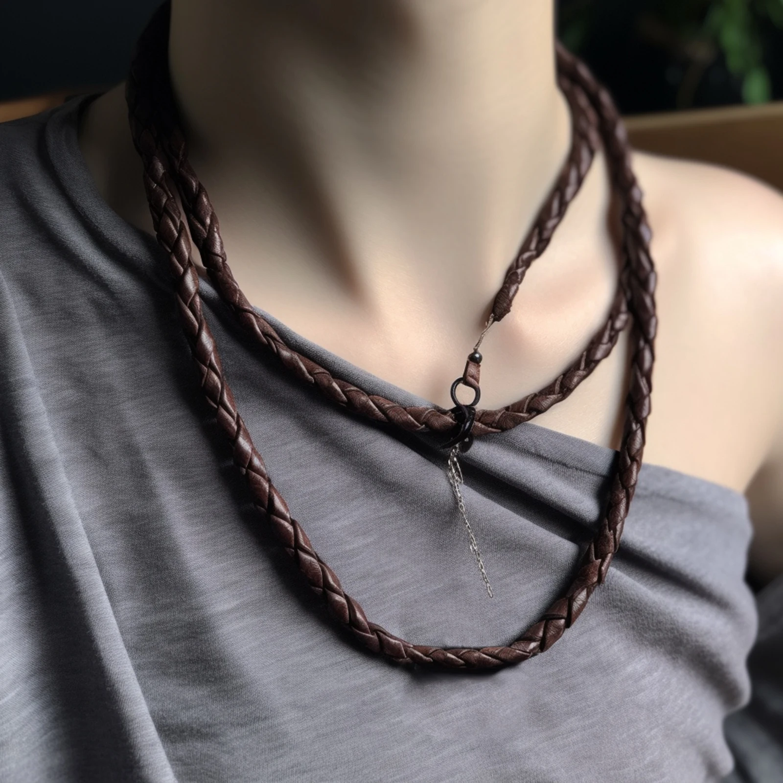 2m 3/4/5/6mm Braided Leather Cord Rope Strip For DIY Pendant Neck Bracelet Jewelry Making Supplies Dropshipping Wholesale