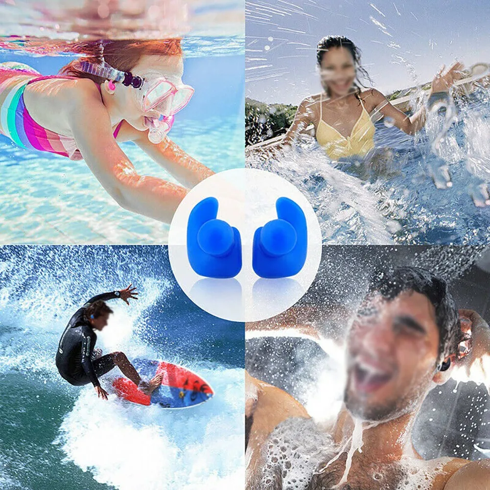 

1Pair Silicone Spiral Waterproof Earplugs 3D Modeling Soundproof Water Sports Diving Swimming Accessories With Box Earplugs