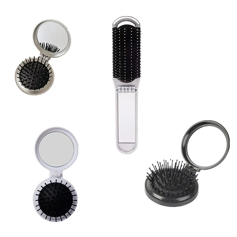 Складная Массажная расческа Mini Hairbrus Антистатическая портативная дорожная Щетка