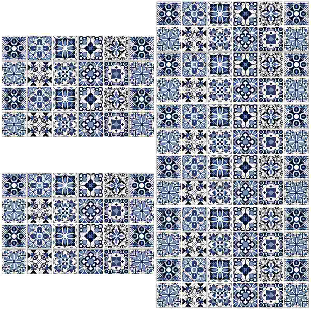 

120 pcs Peel and Stick Tiles Self-adhesive Kitchen Tile Stickers Bathroom Floor Wall Decorative Stickers