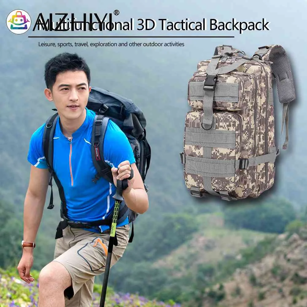 

30L Molle Pouch Backpack EDC Pack Oxford Waterproof Trekking Army Tactical Airsoft Bag Rucksack Climbing Knapsack Hunting Bags