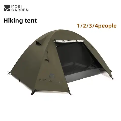 MOBI GARDEN/палатка для кемпинга на открытом воздухе, рюкзак, ветрозащитная, солнцезащитная, 3 сезона, для 2-4 человек, портативная, Ультралегкая, д...