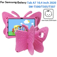 kids case for samsung galaxy tab a7 10 4inch sm t500 2020 with stand eva rugged shockproof duty friendly cute butterfly cover