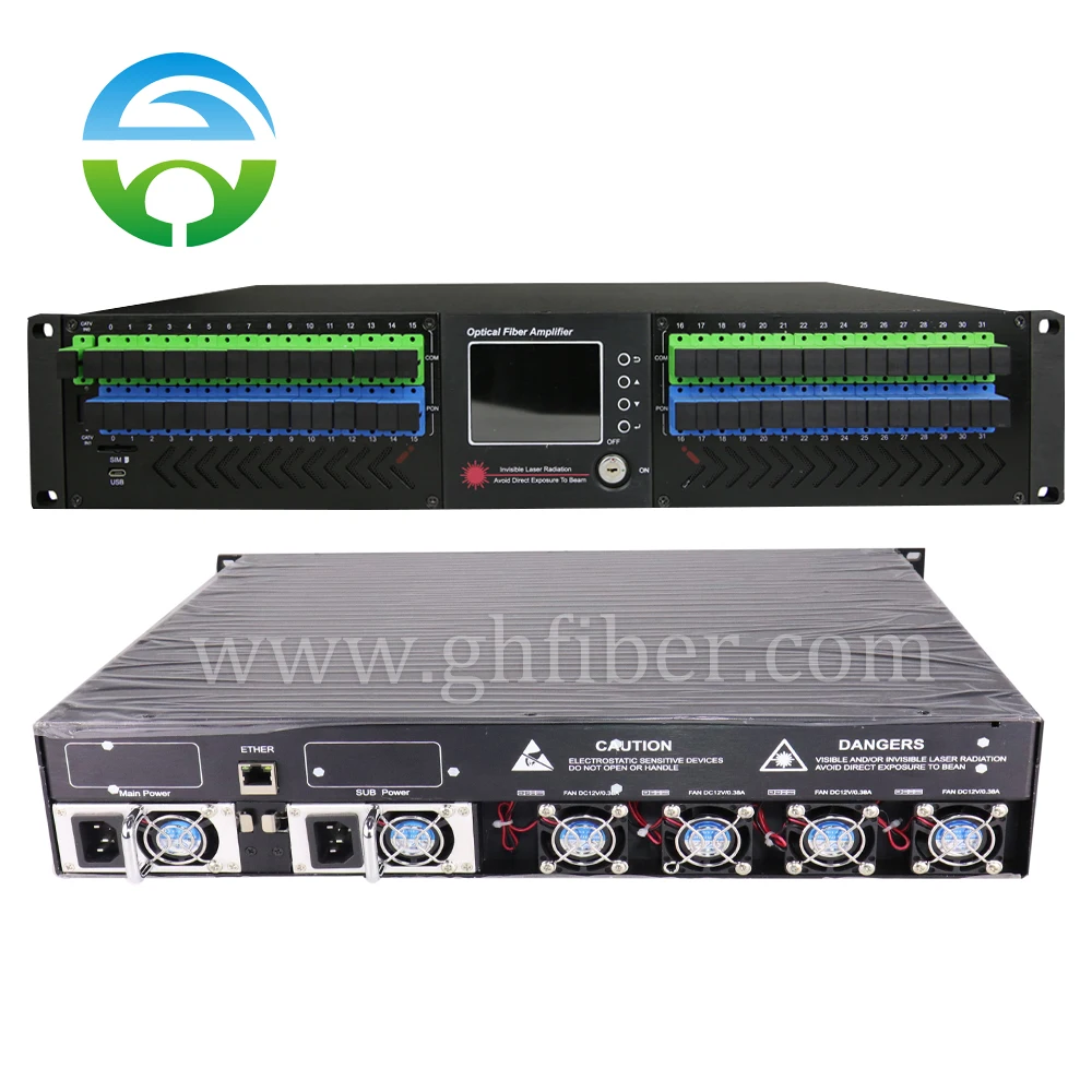 Оптический усилитель с двойным источником питания CATV YDFA 32-канальный WDM EDFA 1550 нм