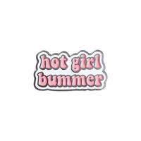 letter alloy h gril bummer pink letter fashionable creative cartoon brooch lovely enamel badge clothing accessories